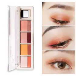 4 цвета розовые тени для век Палитра Shimmer Lazy Eye Shadow порошок матовые тени для век косметический макияж