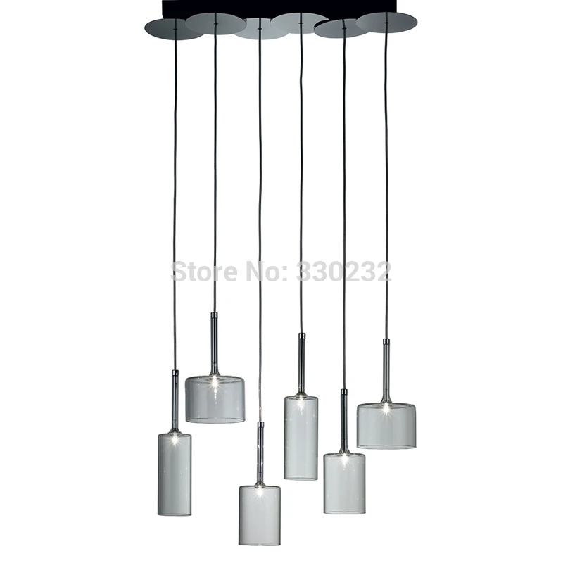 

Spillray 6 Light Linear Pendant Light by Manuel Vivian from AXO Light Suspension Lamp Lighting Fxiture for Dining Room