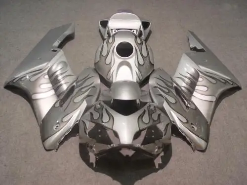 

Motorcycle Fairing kit for HONDA CBR1000RR 04 05 CBR 1000RR 2005 2004 cbr1000rr ABS black flames silver Fairings set+7gifts HS54
