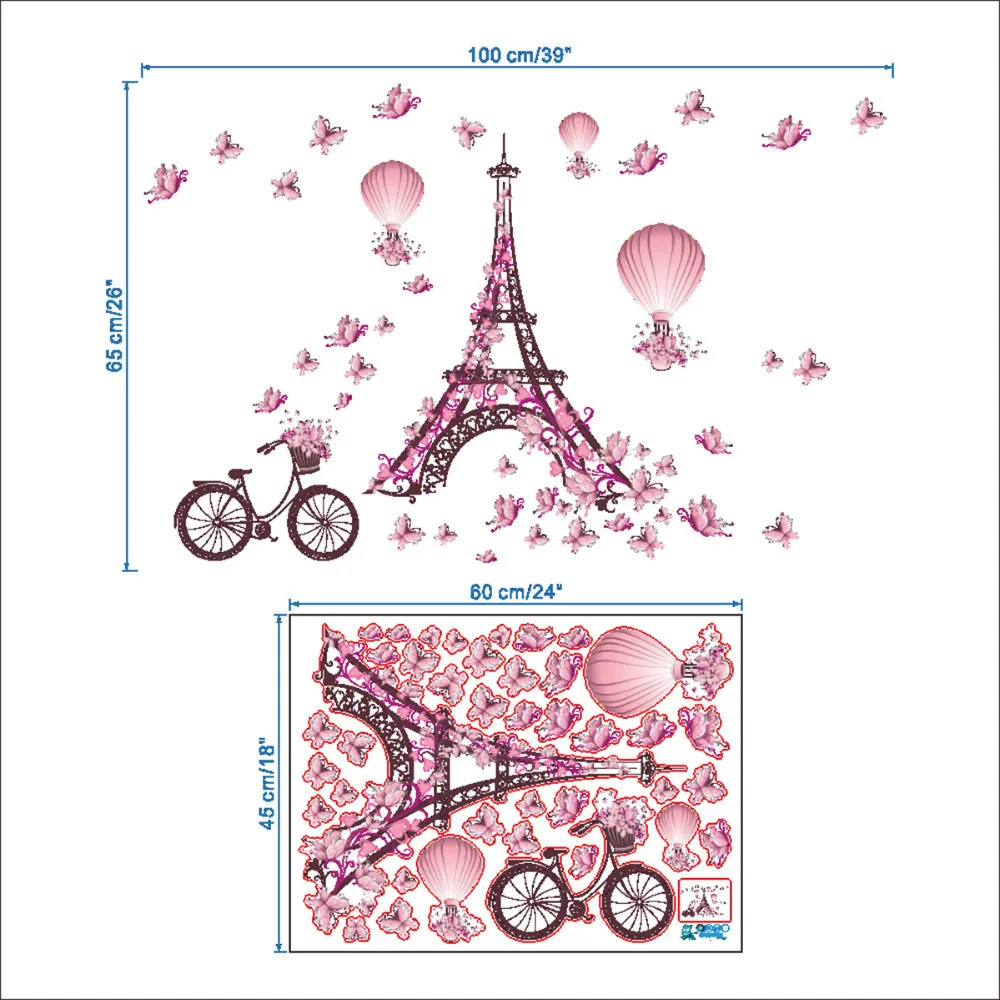Online Dapatkan Pvc Stiker Menara Eiffel Murah Aliexpresscom