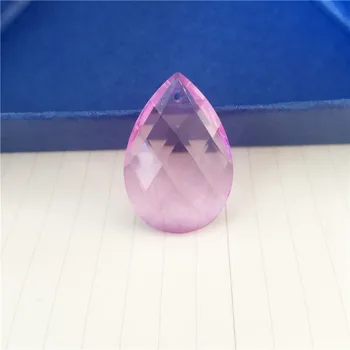 

Noble Lilac Color 120pcs 38mm Crystal Almond Grid Chandelier Drop Hanging Pendants For Suncatcher Diy Hanging Hotel Lamp