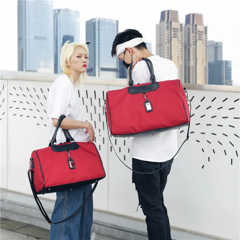 Новое поступление высокое качество из искусственной кожи дорожная сумка пара дорожные сумки ручной багаж для мужчин женщин мода большой