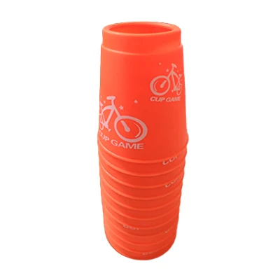 Быстроскладывающаяся чашка для детей, обучающая игрушка, соревнование, бесконечная Ослепительная, я Летающий соревнование, специальная Летающая чашка - Цвет: Оранжевый