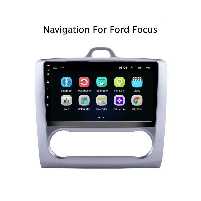 Discount Ectwodvd 9" Android 8.1 Car DVD Player GPS Navigation For Ford Focus 2006 2007 2008 2009 2010 2011 2012-2014 AT Car Radio Stereo 2