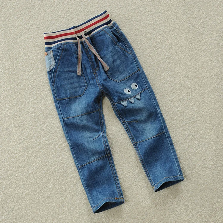 

Children Spring Autumn Jeans Baby Boys Denim Pants Casual 100% Cotton Cartoon Boy Trousers Toddler Kids Clothes Fashion 2T-8Y