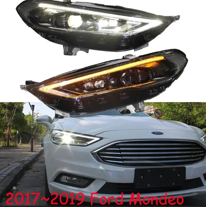 Бампер лампа для Mondeo 2013 год головной светильник fusion головной светильник DRL hi lo объектив Bi-Xenon HID fusion - Цвет: 2017 to 2019year