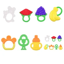 Silicone Teether Fruit Shape Baby Teething Silicone Teething Toys Infant Chew Tooth Toys Baby Teether Food Grade Teether personalized name baby teether silicone pacifier clips holder infant teething toys baby shower gift food grade silicone