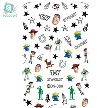 Rocooart DS089 переводные наклейки для ногтей в стиле Харадзюку, Мультяшные игрушки, наклейки для ногтей, наклейки для маникюра, принадлежности для ногтей, наклейки