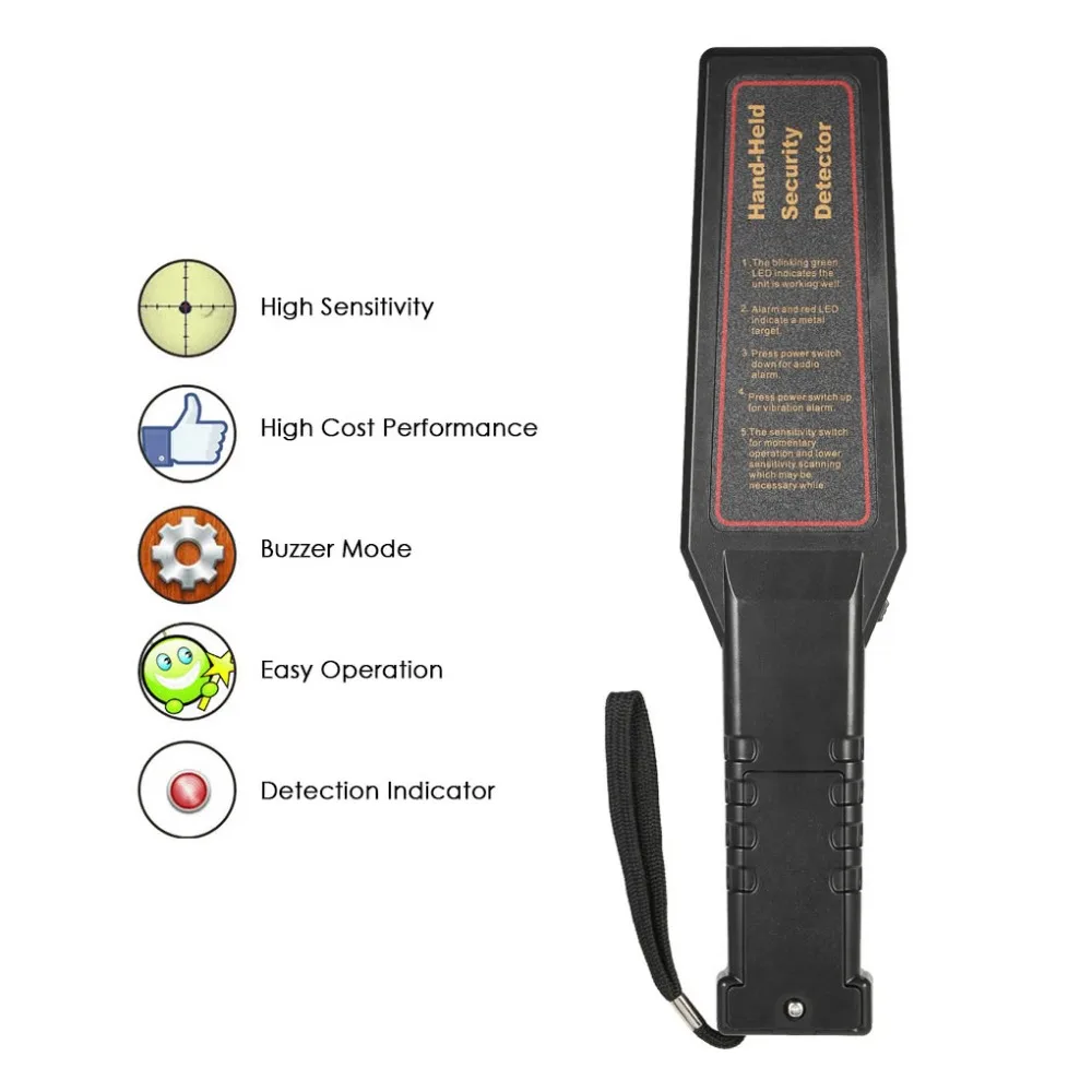 

GC-1002 Handheld Metal Detector Safety Inspection Instrument High Sensitive Security Scanner