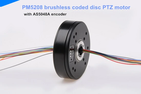 

1 piece PM5208 brushless coded disc PTZ motor,with AS5048A encoder