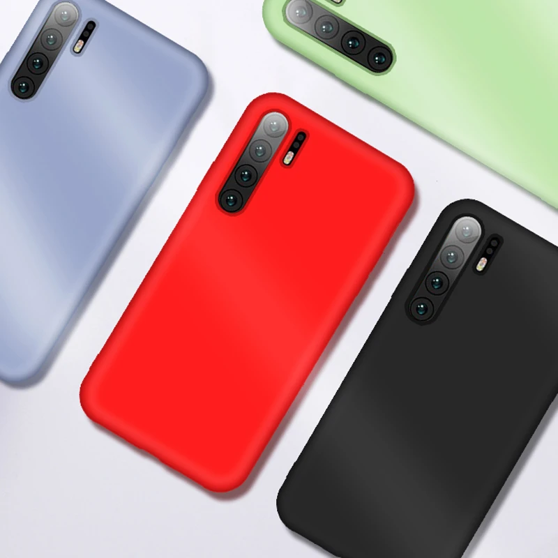Мягкий силиконовый чехол для Huawei P20 Lite P30 Pro однотонная задняя крышка телефона