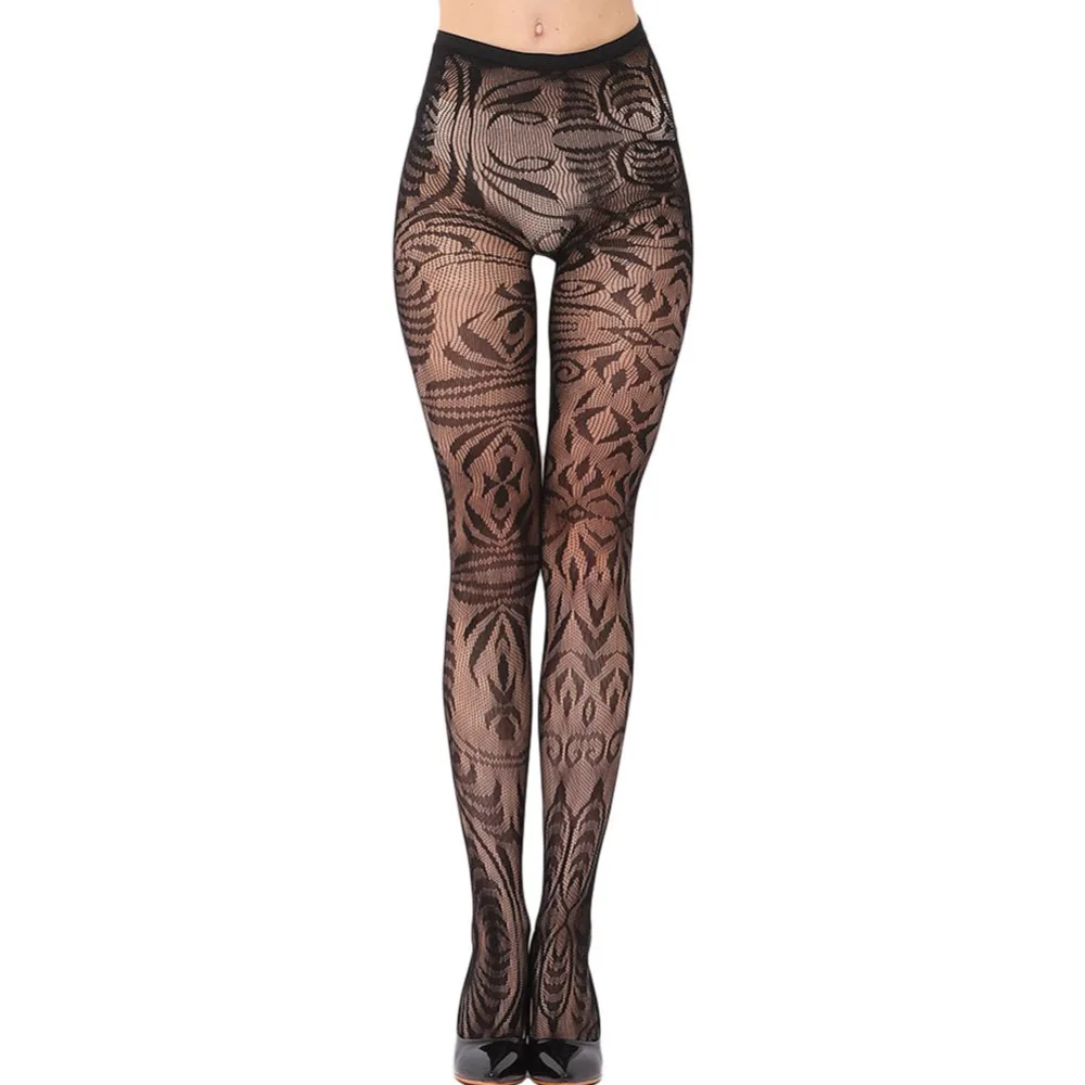 FGirl Knee Socks Sexy Women's Stockings Black Arabesque Jacquard