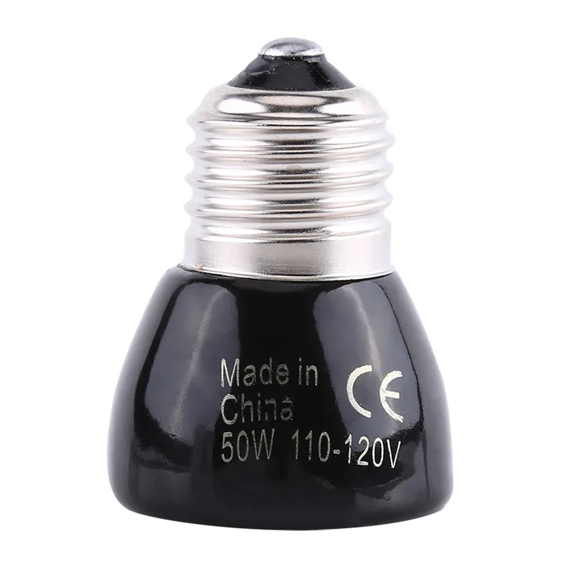 

110V/220V Black Infrared Ceramic Heat Emitter Bulb Pet Brooder Heater Lamp For Reptile for ortoise Lizard Spider Reptile