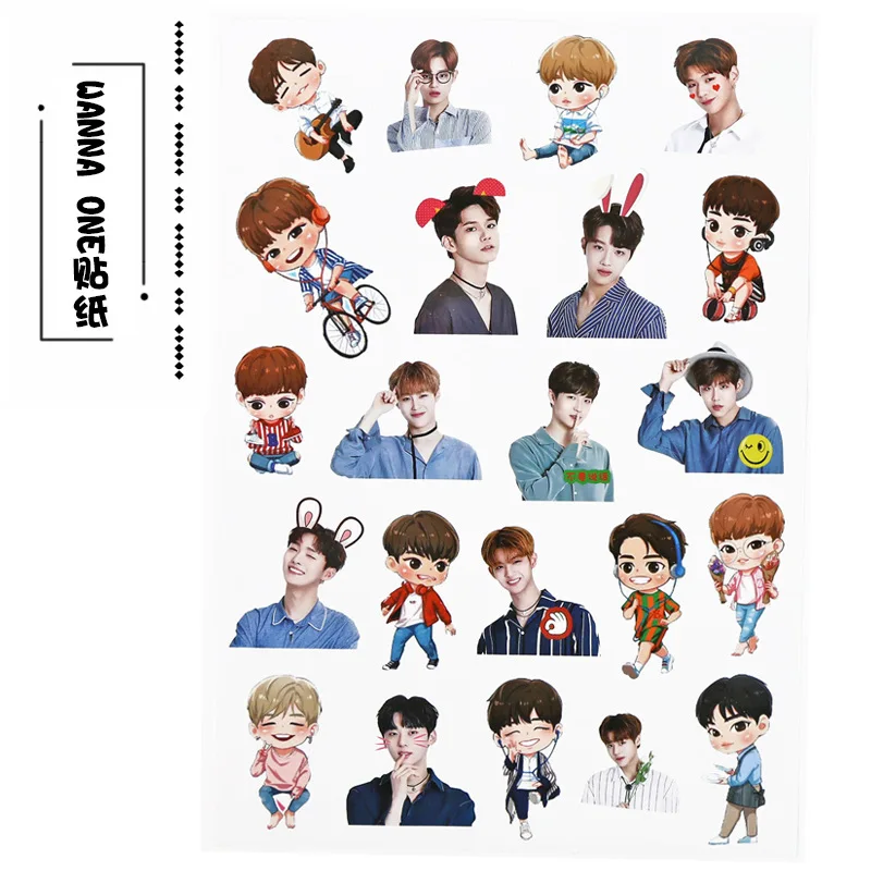 

[MYKPOP]WANNA ONE Sticker 22pcs/page KPOP Fans Collection SA19052017