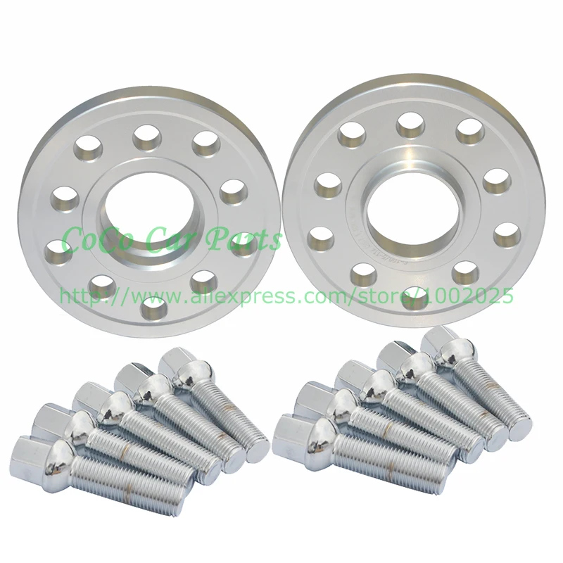 

20mm 5x100 5x112 Hub Centric Wheel Spacers For Audi-Volkswagen + Lug Bolts 14X1.5