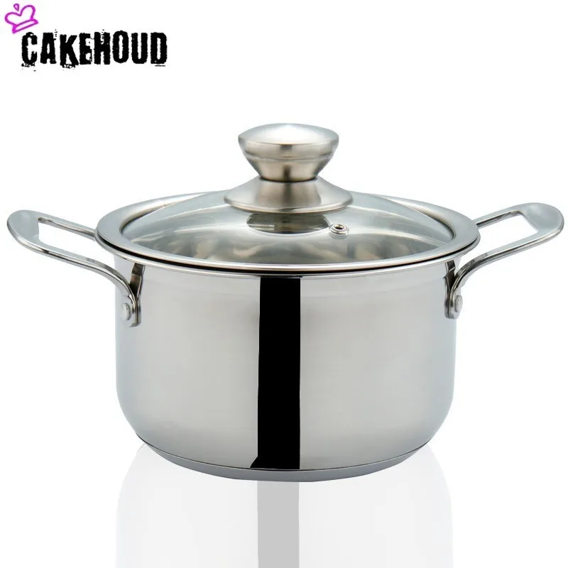 

CAKEHOUD Thick Stainless Steel Double Bottom Steamer Noodle Pot Kitchen Multi-function Cookware Food Grade Soup Pot CookingTools