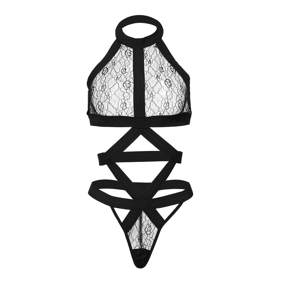 

1PC Sexy Women's Fashion Lingerie Sleepwear Nightwear Babydoll Lace Underwear G-string Lace Body Suit