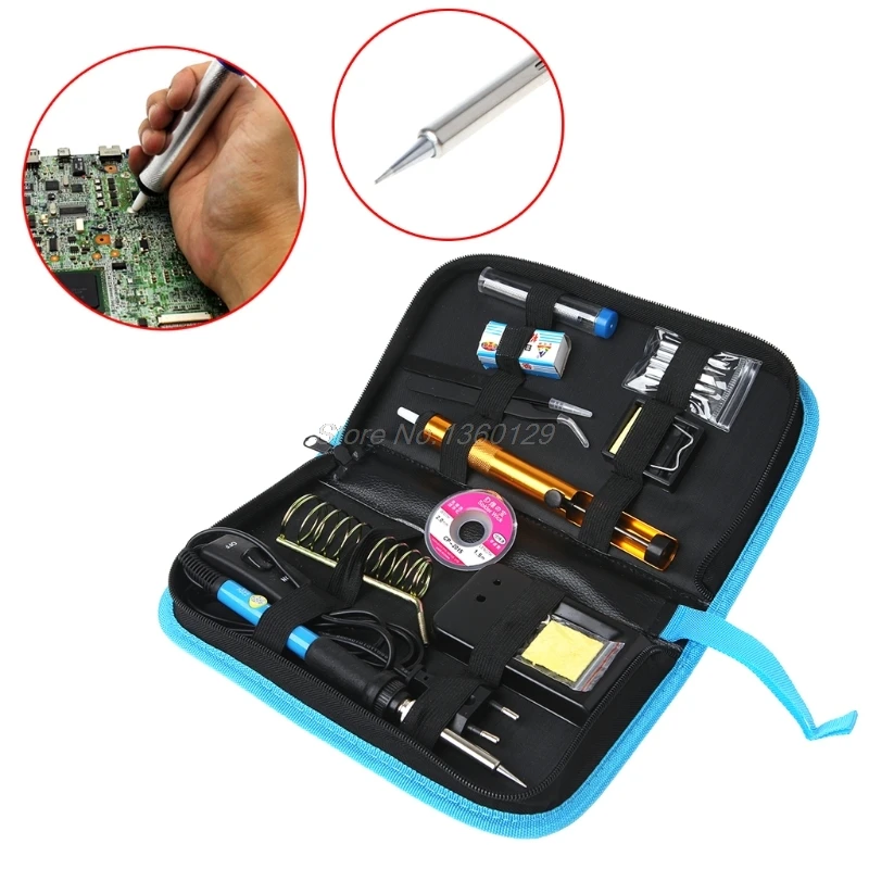 

220V 60W Electric Soldering Iron Tool Kit Adjustable Temperature Welding ON/OFF AUG_22 Dropship