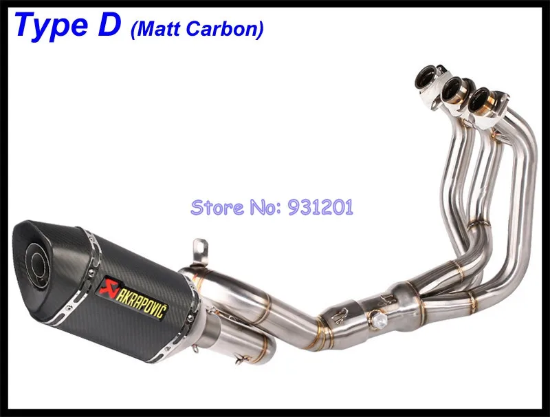 Escape de la motocicleta sistema completo para Yamaha MT09 MT-09 FZ09 FZ-09 (2014-2018) XSR900 deslizamiento en Akrapovic silenciador de Escape Moto