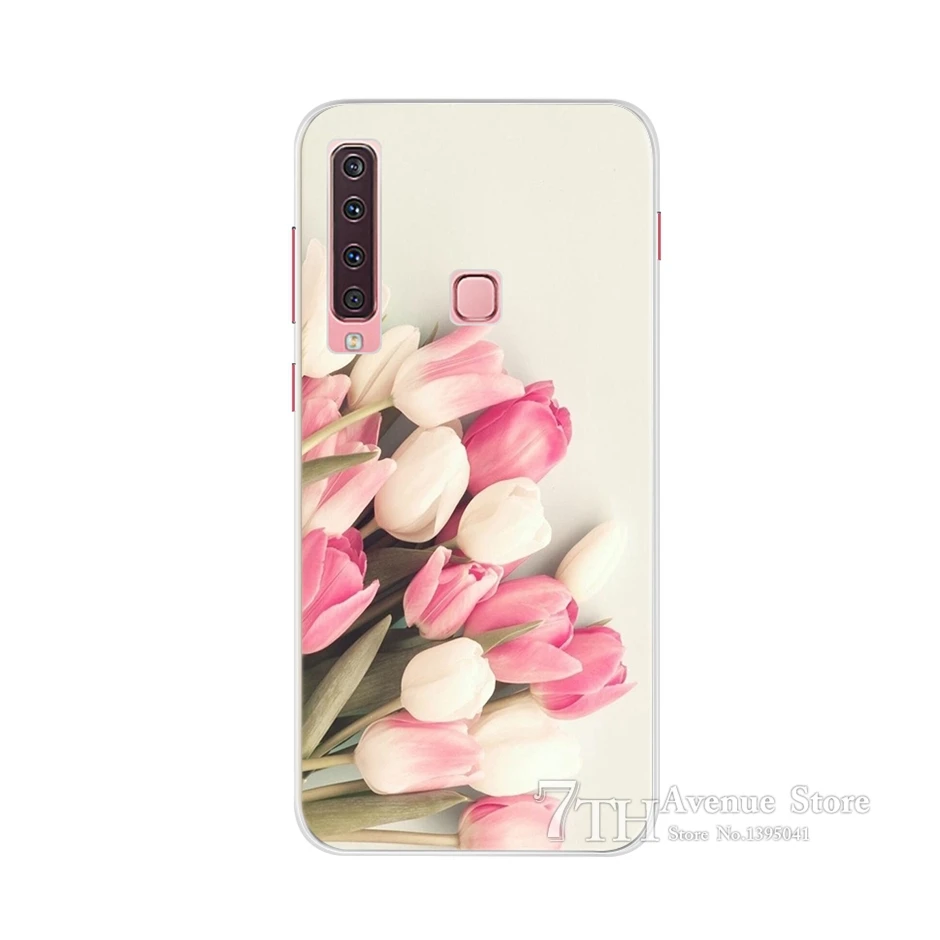 Цветочный чехол для Samsung A9 2018 A 9 A920F Мягкий Силиконовый ТПУ телефона Galaxy A920 с
