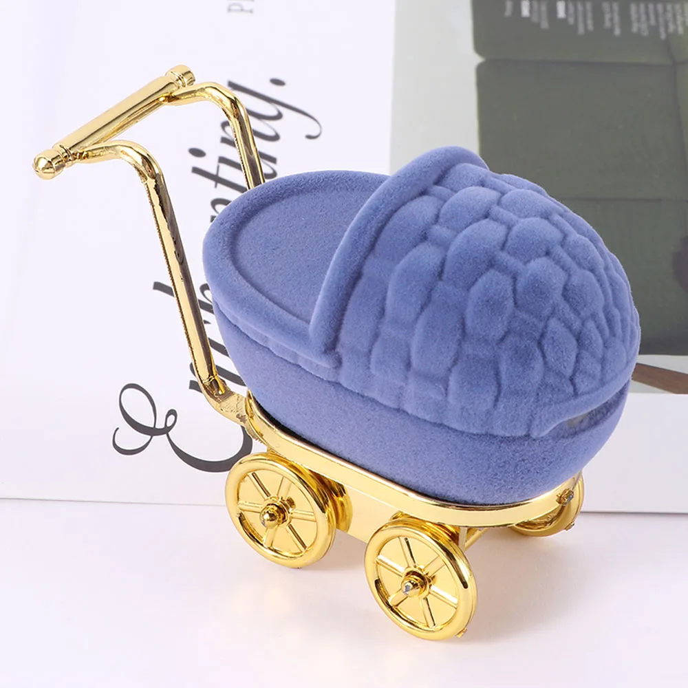 Элегантная бархатная коробка для детских колясок, коробка для хранения ювелирных изделий, защитная крышка для дисплея, Подарочная коробка для хранения