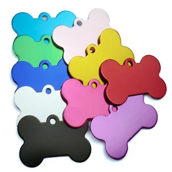 

(50pcs/Lot)Wholesale Dog Tags Pet Sign ID Customed Bone Double Sided Engraved Cat Name Personalized Tags(4 Sizes)Promotion