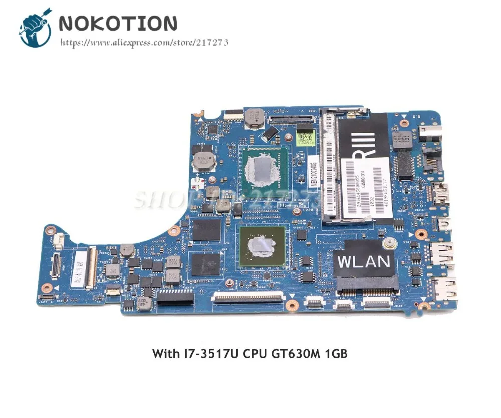 NOKOTION для Dell XPS 14 L421X материнская плата ноутбука SR0N6 I7-3517U CPU GT630M 1 ГБ QLM00 LA-7841P 05NJMH 5NJMH |