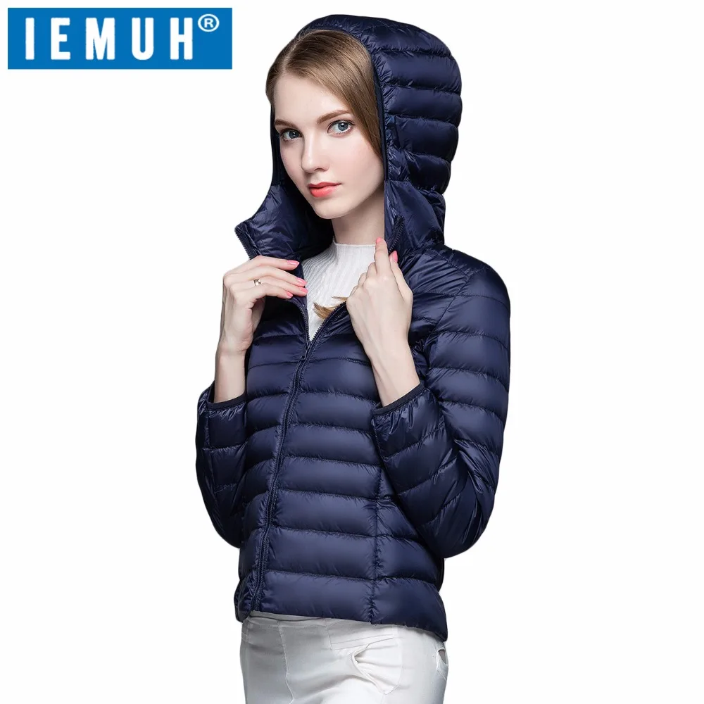 

IEMUH Winter Women's down jacket Warm Coat Women Ultralight White Duck Down Jacket Female Long Duck Down Jacket Women Slim 2017