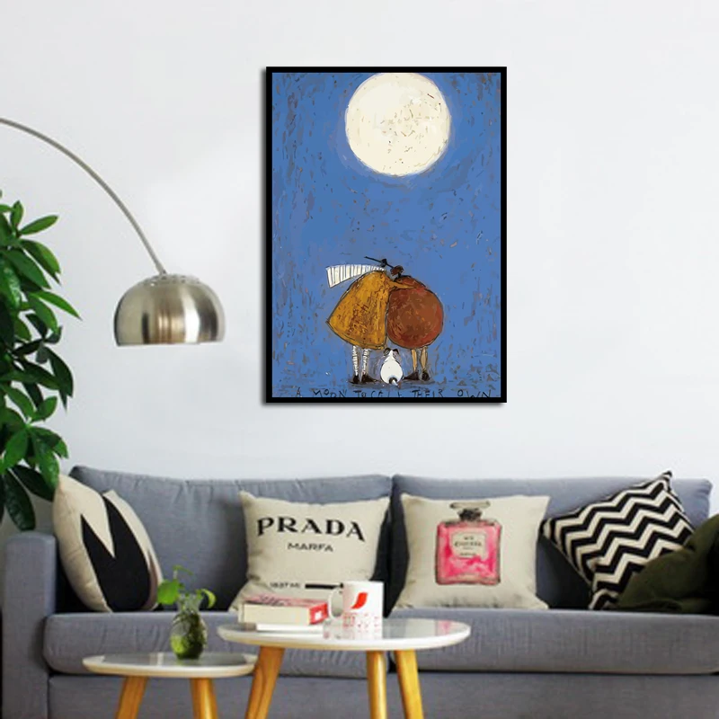

Nordic Warmheart Couple Art Prints , Wall Painting Poster for Living Room Decoration, Canvas Graffiti Home Decor No Frame