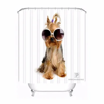 

Custom Yorkshire Terrier Portrait Bath Curtain Bathroom Mildewproof Waterproof Polyester Shower Curtain#180417-04-09