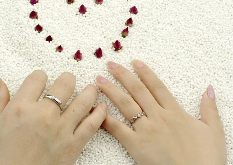 Uloveido подвески 15% пара кольца анель серебряное обручальное кольцо с камнями обручальные кольца ювелирные изделия для женщин мужчин anillos j001 Обручальные Кольцо женское бижутерия