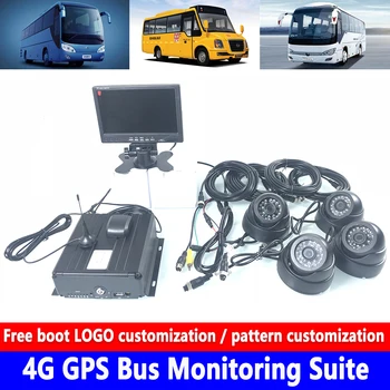 

AHD 4CH synchronous video blackout protection Monitoring system 4G GPS Bus Monitoring Suite remote real-time Monitoring