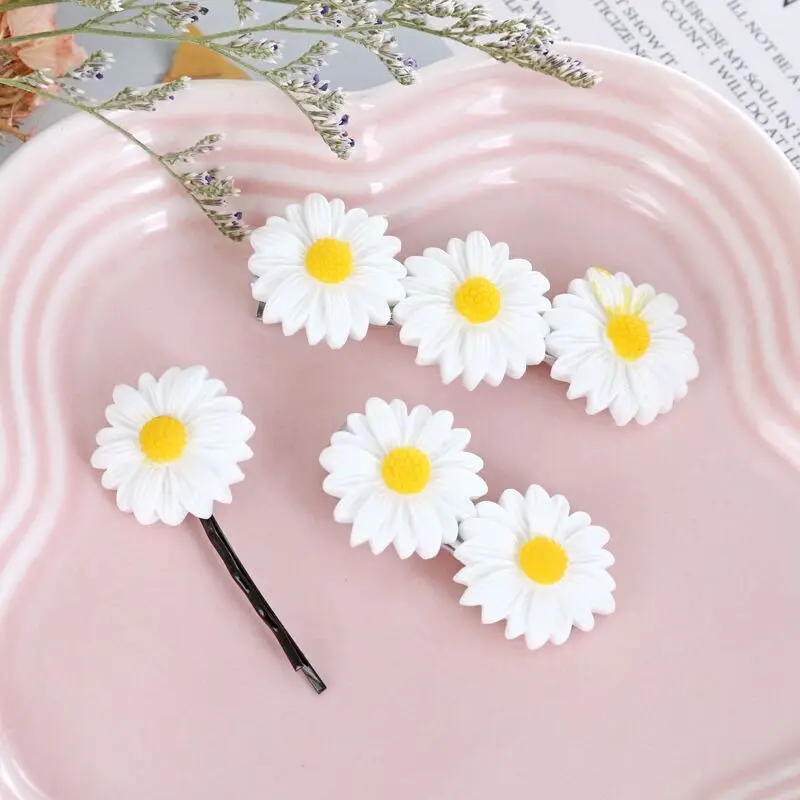 

New Version Of Xiaojuju Hairpin Japanese And Korean Small Fresh White Flower Clip Sweet And Lovely Jewelry Hair Accessories