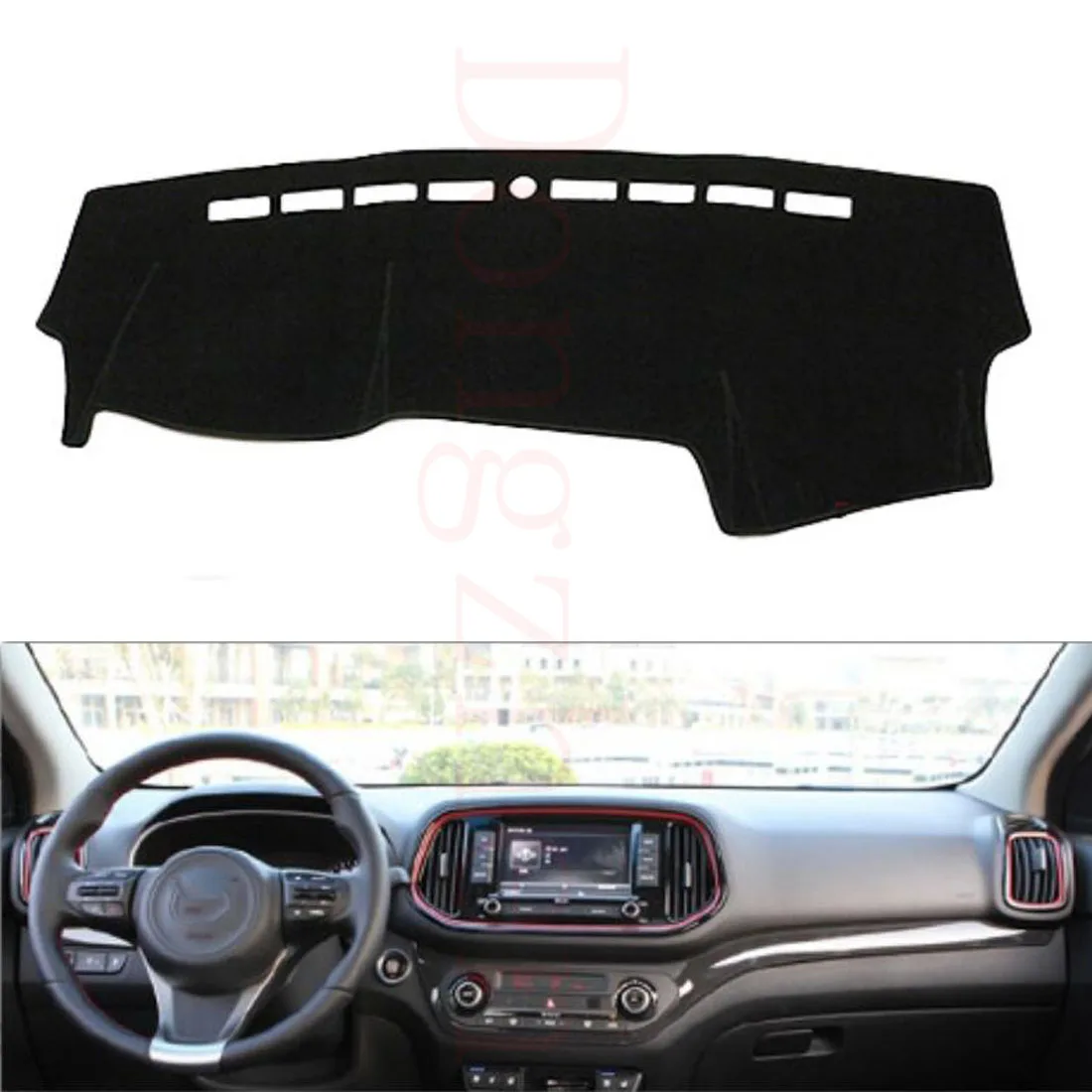 

Dongzhen Car Dashboard Mats Cover Fit For Kia KX3 2015-2016 Avoid Light Pad Instrument Platform Dash Board Carpet Car Styling