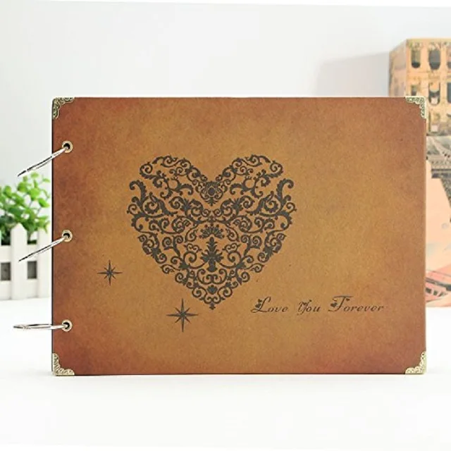 photo album leatherette cover diy retro photo book scrapbook travel wedding anniversary photo album