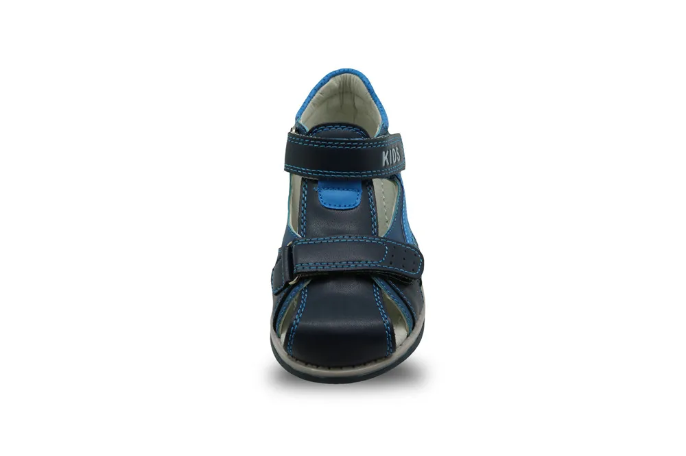 Apakowa/новая детская летняя обувь; сандалии с закрытым носком для маленьких мальчиков; ортопедические спортивные сандалии из искусственной кожи для маленьких мальчиков