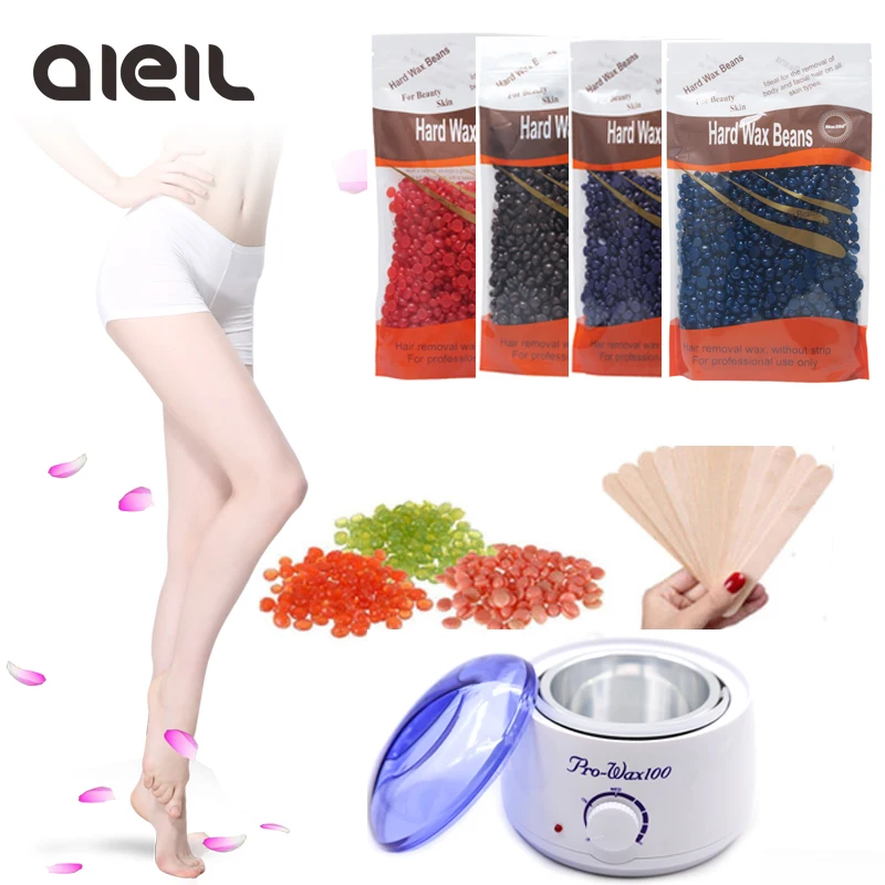

Wax Warmer Heater Machine Epilator Hair Removal Waxing Beans Depilatory Wax 300g Painless Bean Sticks Waxing Kit Hair Removal