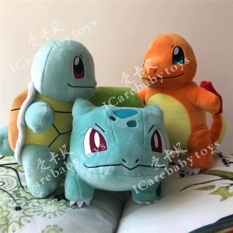 Новое поступление 22 см аниме мультфильм XY slee Charmander Squirtle Bulbasaur плюшевые игрушки