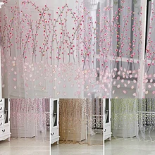 Тюль для спальни, гостиной, балкона, с цветочным принтом, wintersweet, узор, занавеска, декор