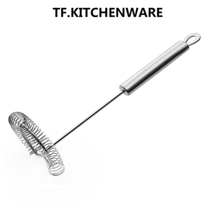 

Stainless Steel Milk Frother Electric Hand Pressure Rotary Egg Beater Milk Foamer Maker for Coffee Cappuccino Hot Chocolate