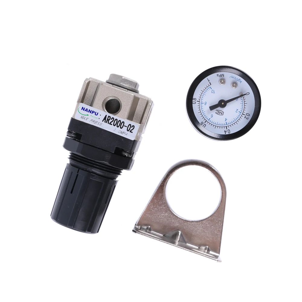 AR2000-02 многофункциональный регулируемый SMC тип алюминиевого сплава редукционный клапан 0,05-1 МПа регулятор давления