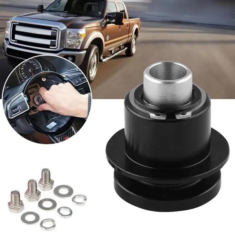 Universal 360 Deg.3 Holes Aluminum Steering Wheel Quick Release Disconnect Hubin Steering