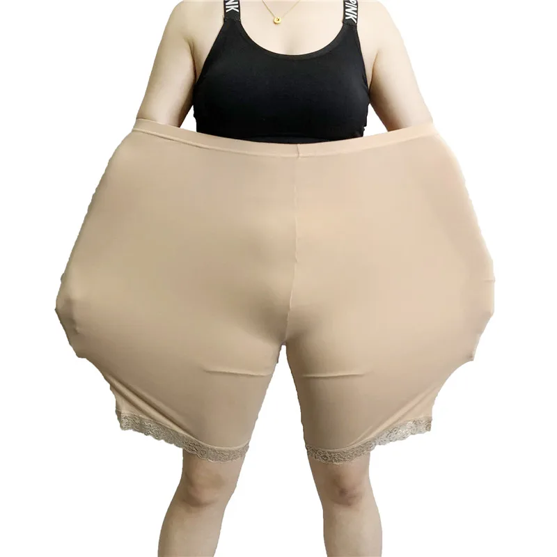 Summer Plus Size High Waist Short leggings Pants Women Elastic Abdomen Lace Large Fat MM Oversized Big Sizes Short