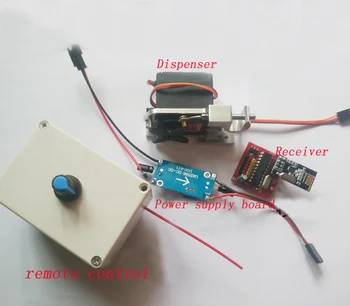 

1Set RC Bait Boat Throwing Device Dispenser+PWM Digital Servo+Receiver+Power Supply Board+Controller Kit Parts for Tug