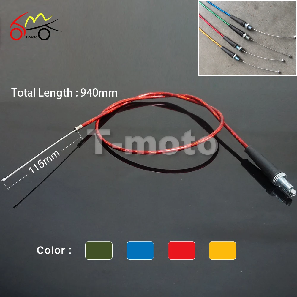 

940mm Throttle Cable For Pit Dirt Motor Bike Motorcycle Motocross 115mm Adjustable