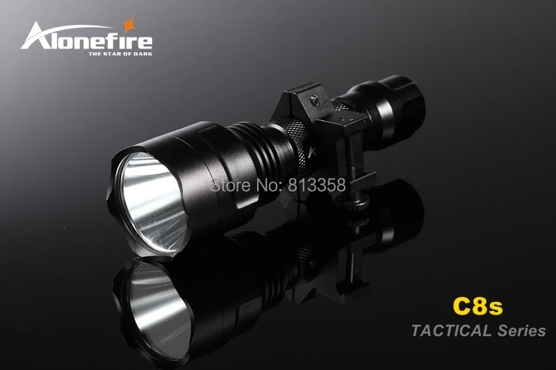 AloneFire C8 CREE XML T6 L2 U3 светодиодный тактический флэш-светильник фонарь 20 мм крепление для страйкбола прицел ружья светильник 18650 батарея