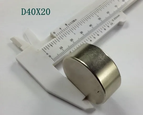 

Free shipping 1PC hot magnet 40x20 mm N52 Round strong magnets powerful Neodymium magnet 40x20mm Magnetic metal 40*20