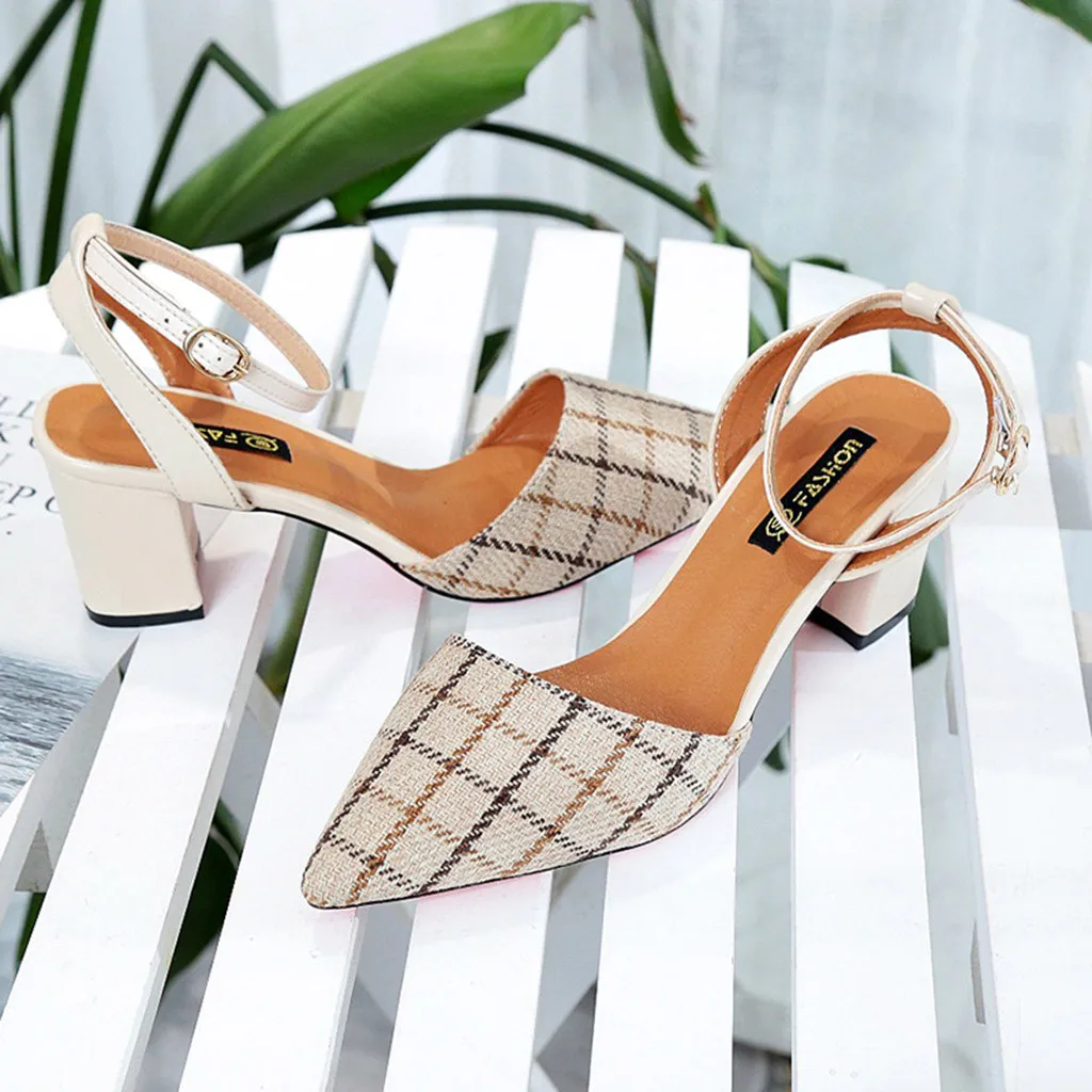 

YOUYEDIAN Woman Sandals High Heels Ladies Dress Shoes Shallow Pointed Pumps Work Shoe Work office casual sandals #w1235