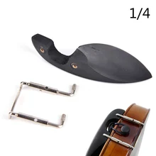 Черный деревянный подбородник для скрипки с серебряным винтом для отдыха подходит для 1/4 1/8 аксессуары Запчасти для скрипки