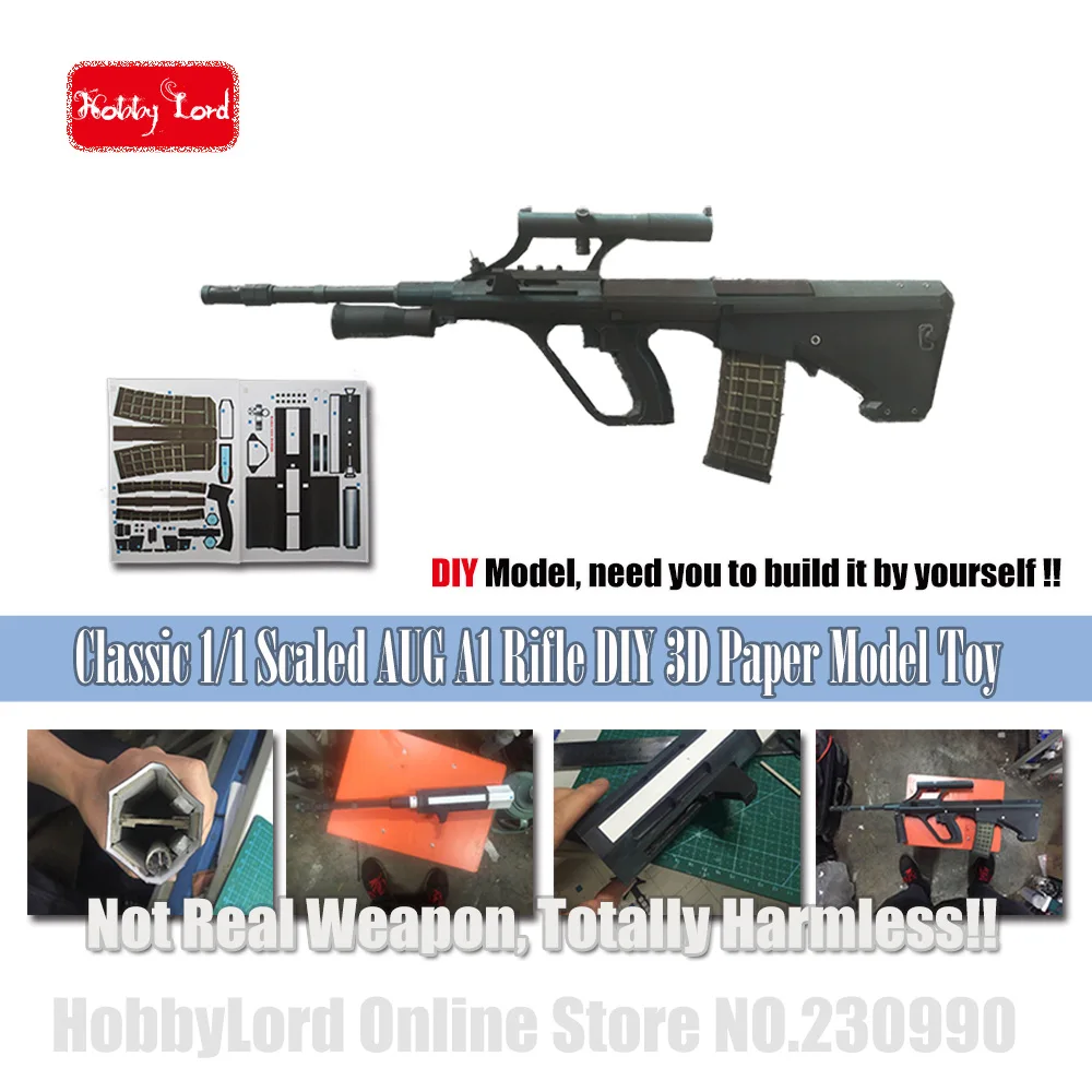 Новинка AUG a1 винтовка Бумажная модель игрушечный пистолет Рисование страниц 3d diy военная бумажная головоломка 3D бумажная модель игрушки дети взрослые косплей реквизит игрушки